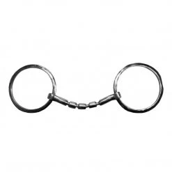 French Equestrian Horse Bits Jump'in Blocked Bit With Rollers