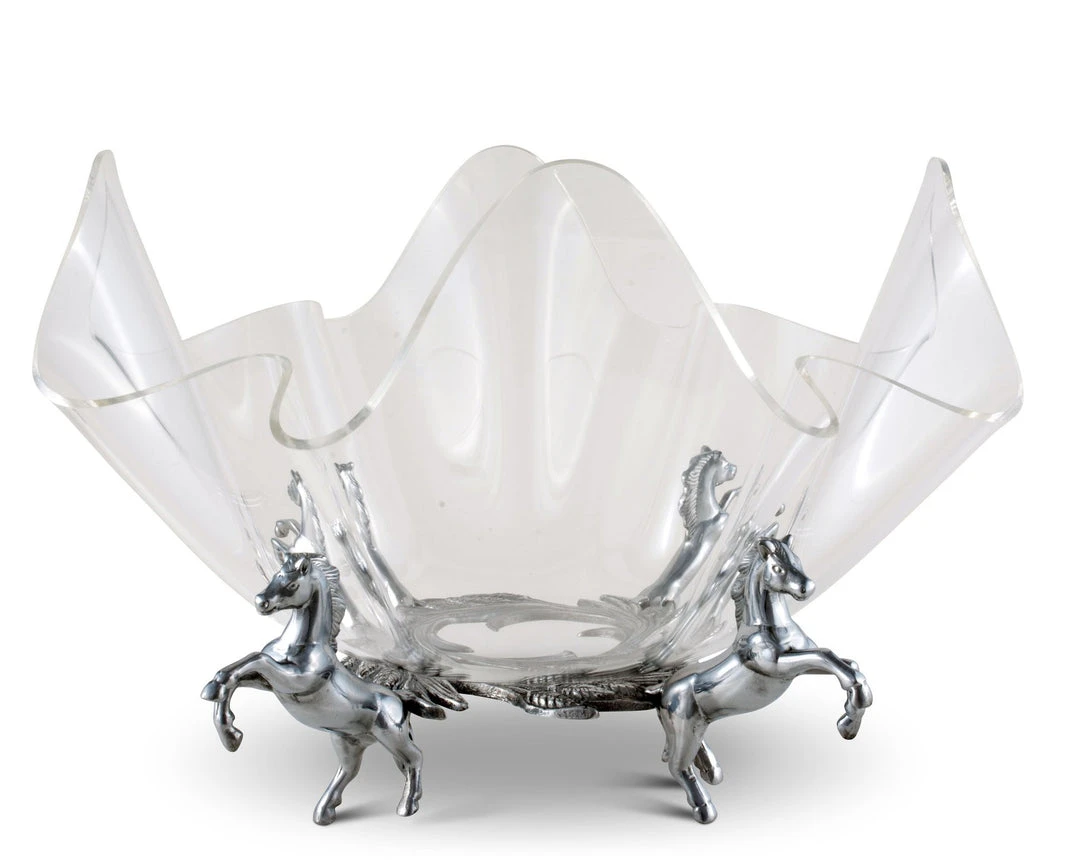 Arthur Court Equestrian 11" Acrylic Bowl With Horse Stand Equestrian Decor 3 Arthur Court Equestrian 11" Acrylic Bowl With Horse Stand Equestrian Decor