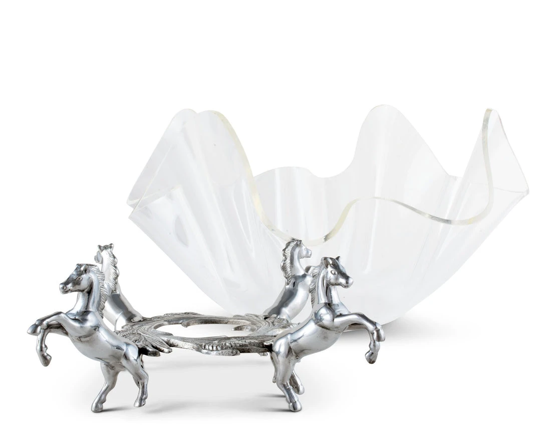 Arthur Court Equestrian 11" Acrylic Bowl With Horse Stand Equestrian Decor 5 Arthur Court Equestrian 11" Acrylic Bowl With Horse Stand Equestrian Decor