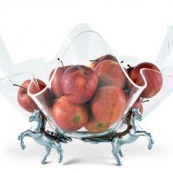 Arthur Court Equestrian 11" Acrylic Bowl With Horse Stand Equestrian Decor 9 Arthur Court Equestrian 11