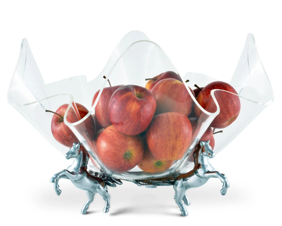 Arthur Court Equestrian 11" Acrylic Bowl With Horse Stand Equestrian Decor 6 Arthur Court Equestrian 11" Acrylic Bowl With Horse Stand Equestrian Decor