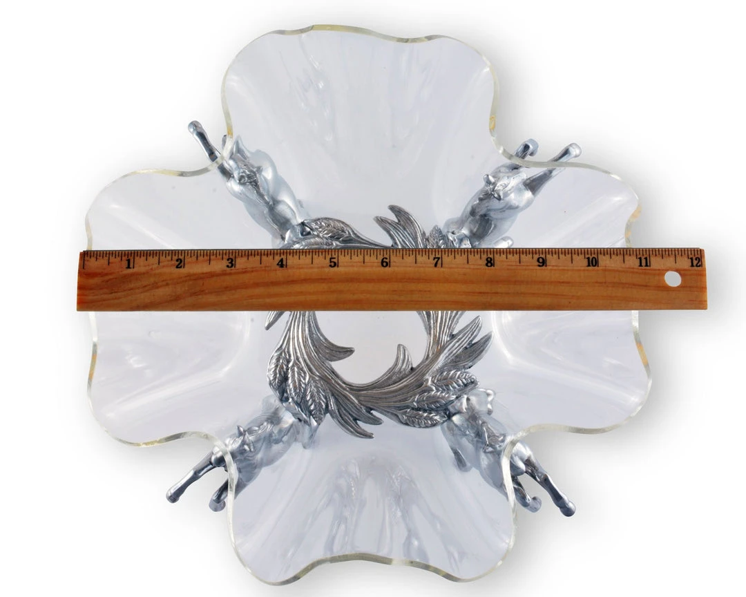 Arthur Court Equestrian 11" Acrylic Bowl With Horse Stand Equestrian Decor 4 Arthur Court Equestrian 11" Acrylic Bowl With Horse Stand Equestrian Decor