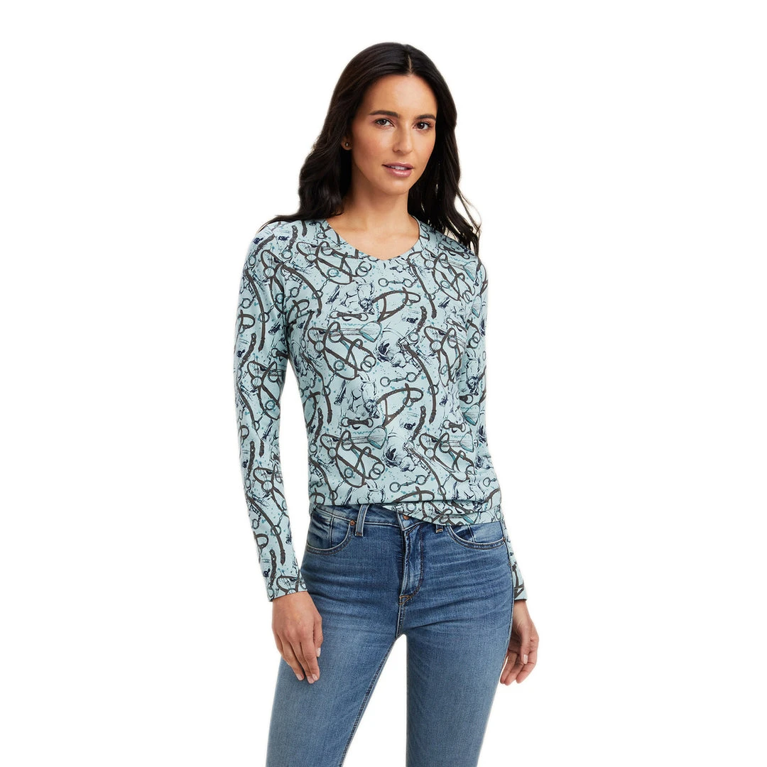 Ariat Women's Melange Print Long Sleeve Shirt 3 Ariat Women's Melange Print Long Sleeve Shirt