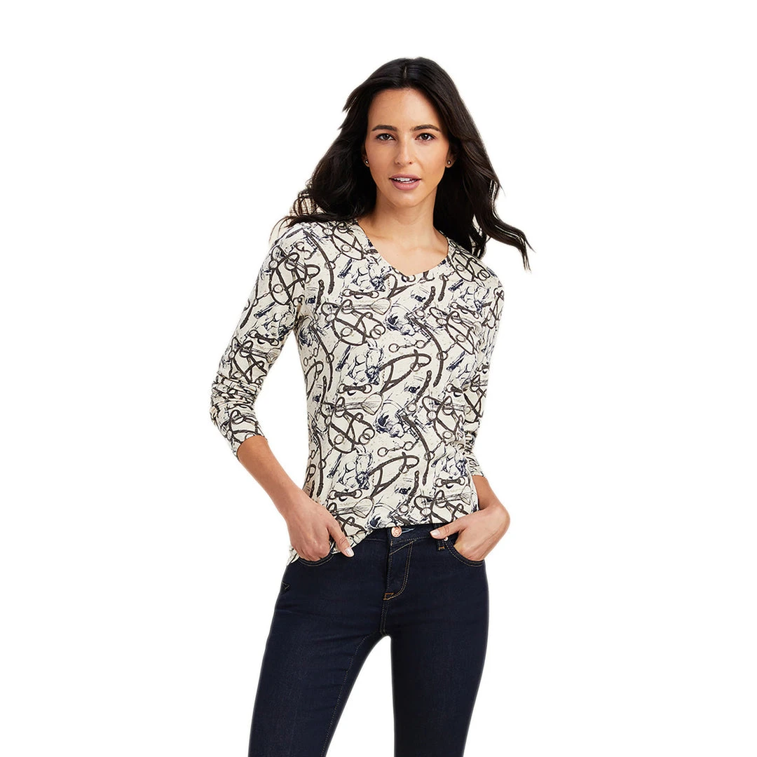 Ariat Women's Melange Print Long Sleeve Shirt 6 Ariat Women's Melange Print Long Sleeve Shirt