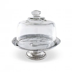 Equestrian Decor Arthur Court Equestrian Footed Plate With Glass Dome - 8"