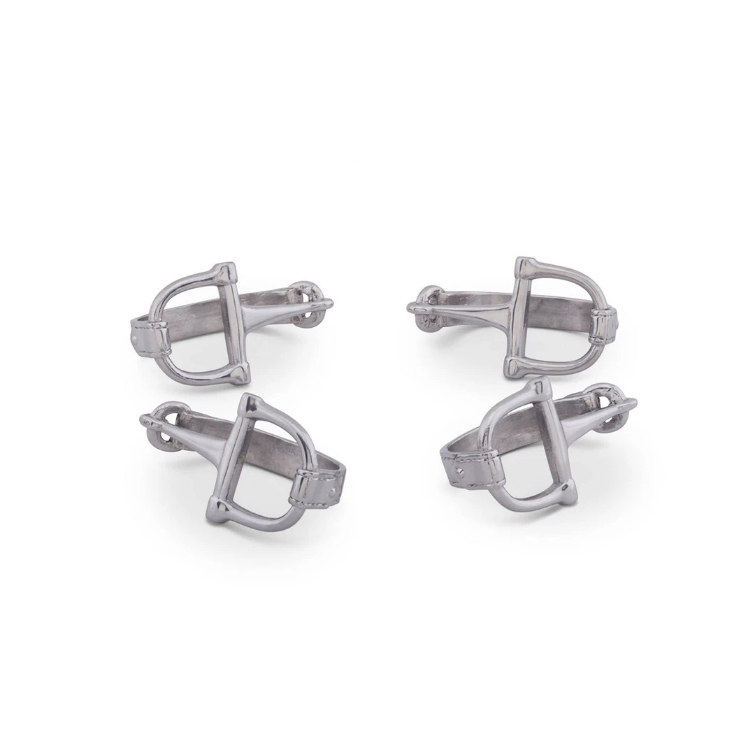 Arthur Court Bit Napkin Ring Set Equestrian Decor 4 Arthur Court Bit Napkin Ring Set Equestrian Decor