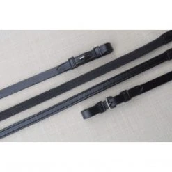 Red Barn By KL Select Rubber Lined Curb Reins