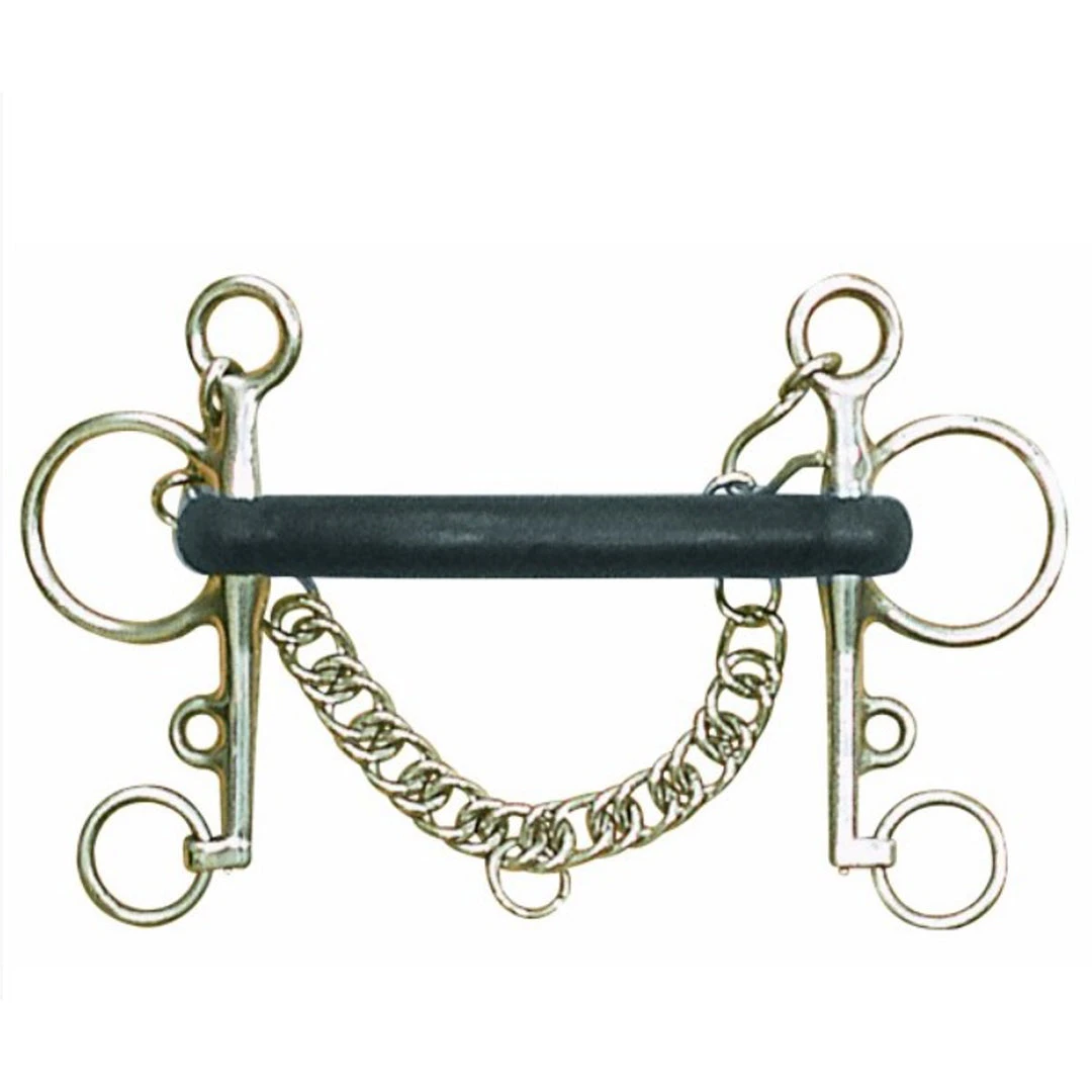 English Riding Supply Centaur Stainless Steel Soft Rubber Mullen Mouth Pelham Bit 3 English Riding Supply Centaur Stainless Steel Soft Rubber Mullen Mouth Pelham Bit