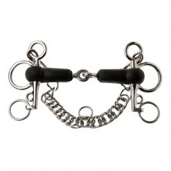 Weatherbeeta Korsteel Rubber Jointed Tom Thumb Pelham Bit Horse Bits