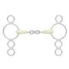 English Riding Supply Happy Mouth French Mouth Pessoa 3-Ring Double Jointed Horse Bits