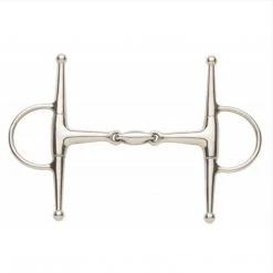 English Riding Supply Ovation Elite Solid Stainless Steel Full Cheek Snaffle Bit Horse Bits