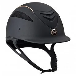 English Riding Supply One K Defender Rose Gold Stripe Helmet
