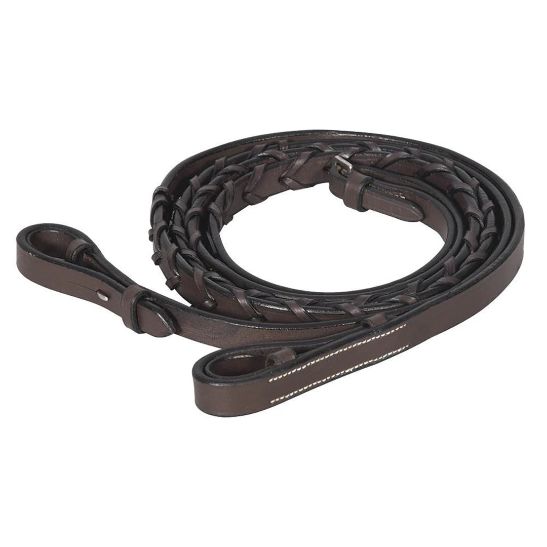 JPC Equestrian HDR Advantage Flat Laced Reins 4 JPC Equestrian HDR Advantage Flat Laced Reins