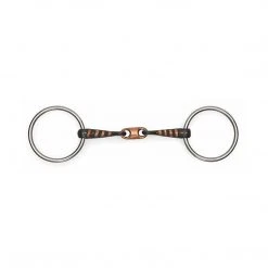 Shires Equestrian Products Shires Copper Lozenge Snaffle With Raised Rib Bit Horse Bits