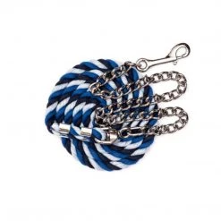 Perri's Leather Perri's Multicolor Cotton Lead Rope With Chain Halters & Leads