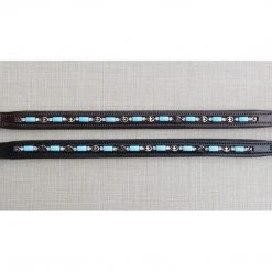 English Bridles Red Barn By KL Select Blue Bead Browband