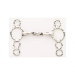 English Riding Supply Ovation Elite Solid Stainless Steel 3-Ring Gag Horse Bits 5 English Riding Supply Ovation Elite Solid Stainless Steel 3-Ring Gag Horse Bits