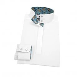 Show Shirts Essex Classics Ladies "Rosettes" Talent Yarn Straight Collar Long Sleeve Show Shirt