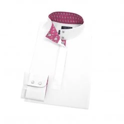 Show Shirts Essex Classics Ladies "Zoomin' Flamingos" Talent Yarn Straight Long Sleeve Collar Show Shirt