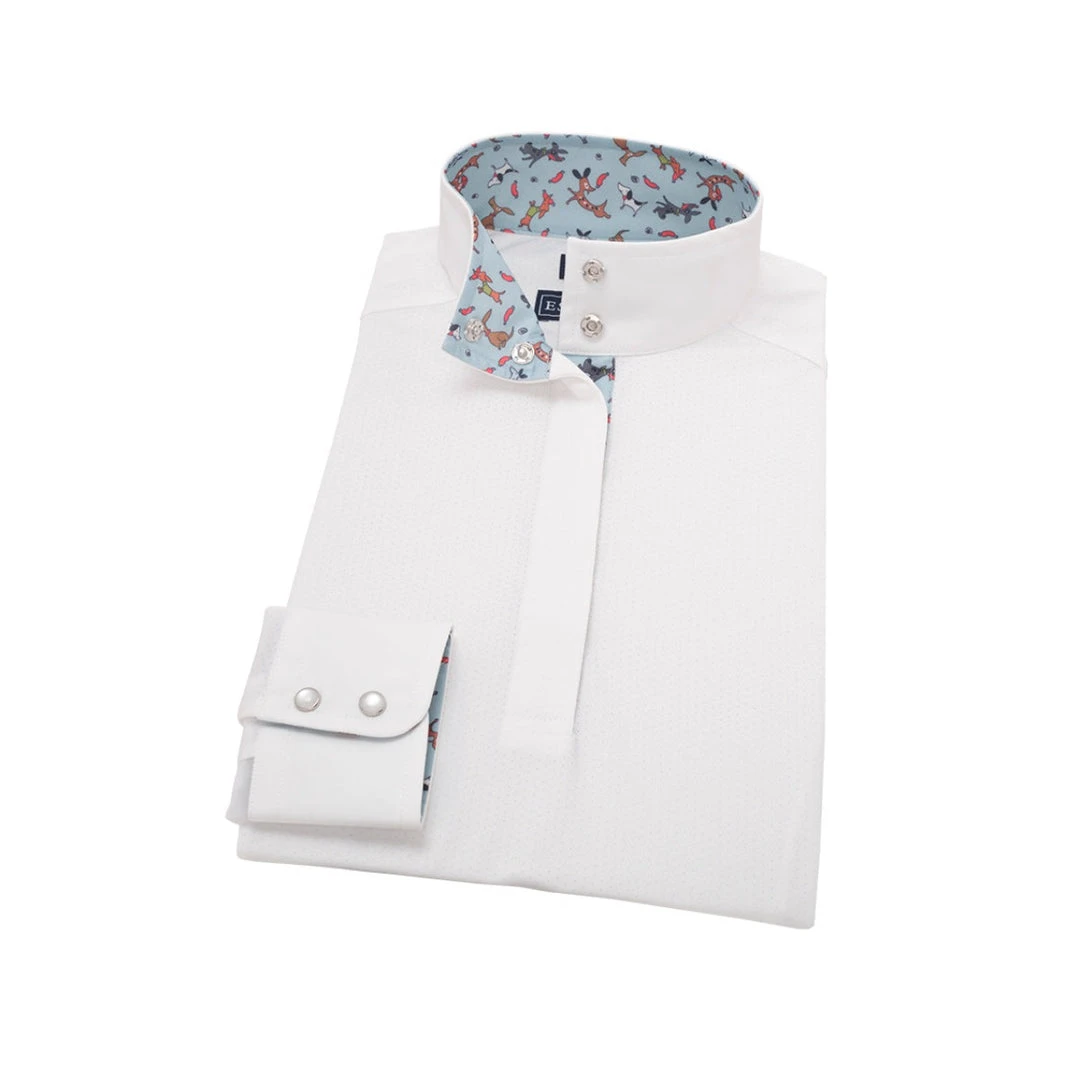 Essex Classics Ladies Danny & Ron's Rescue "Hot Diggity Dog" Talent Yarn Straight Collar Show Shirt 3 Essex Classics Ladies Danny & Ron's Rescue "Hot Diggity Dog" Talent Yarn Straight Collar Show Shirt