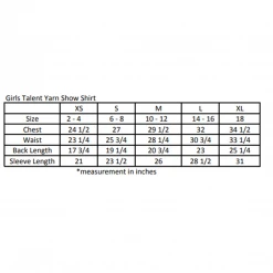 Essex Classics Girls "Lions" Talent Yarn Wrap Collar Long Sleeve Show Shirt 13 Essex Classics Girls