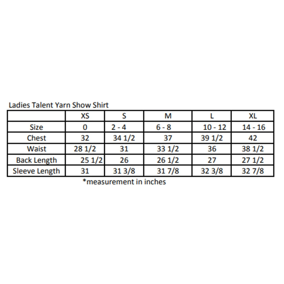Essex Classics Ladies Danny & Ron's Rescue "Hot Diggity Dog" Talent Yarn Straight Collar Show Shirt 8 Essex Classics Ladies Danny & Ron's Rescue "Hot Diggity Dog" Talent Yarn Straight Collar Show Shirt