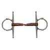 Partrade Metalab Leather Full Cheek Gag Pinchless Snaffle Bit