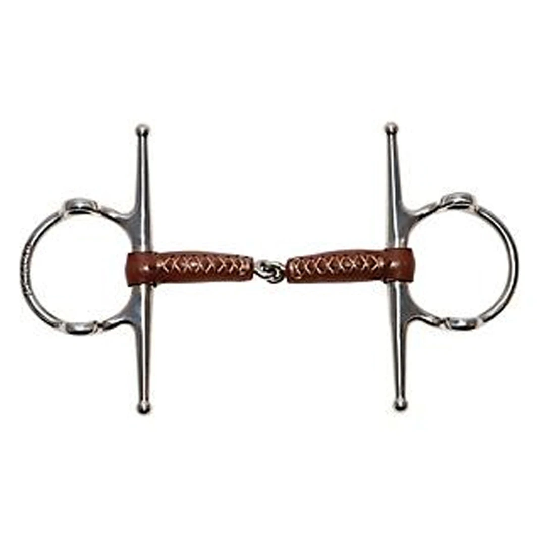 Partrade Metalab Leather Full Cheek Gag Pinchless Snaffle Bit 3 Partrade Metalab Leather Full Cheek Gag Pinchless Snaffle Bit