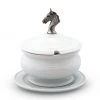 Arthur Court Porcelain Lidded Bowl-Horse