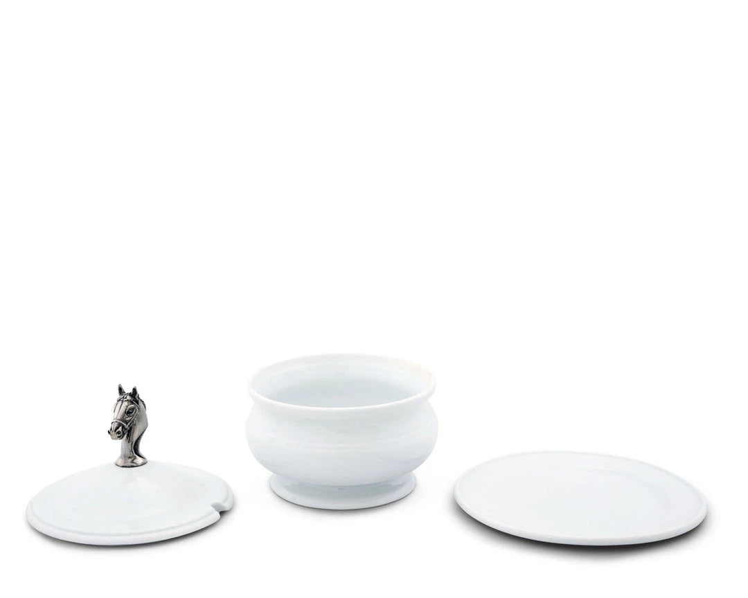 Arthur Court Porcelain Lidded Bowl-Horse 4 Arthur Court Porcelain Lidded Bowl-Horse