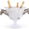 Equestrian Decor Arthur Court Horse Head Glass Ice Tub
