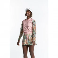 Hannah Childs Women's Mariah Long Sleeve Zip Polo Shirts & Tops