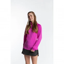 Hannah Childs Women's Naomi Long Sleeve Zip Top Shirts & Tops