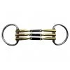 French Equestrian Horse Bits Jump' In Triple Mouthpiece D-Ring Bit