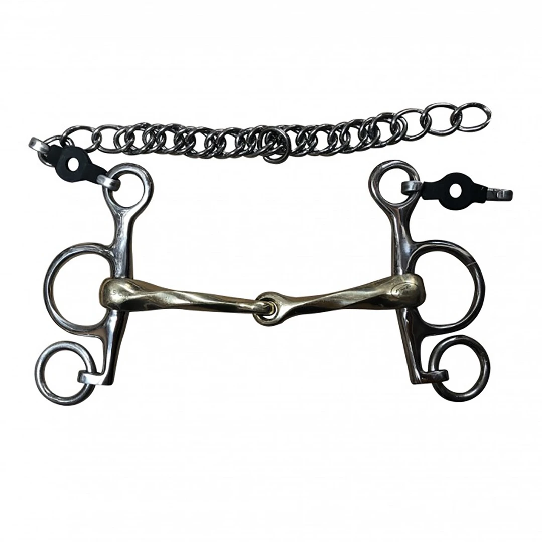 French Equestrian Jump' In Twisted Short Shank Pelham Bit Horse Bits 3 French Equestrian Jump' In Twisted Short Shank Pelham Bit Horse Bits