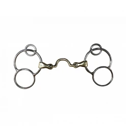 French Equestrian Jump'in High Port Jointed German 3-Ring Bit