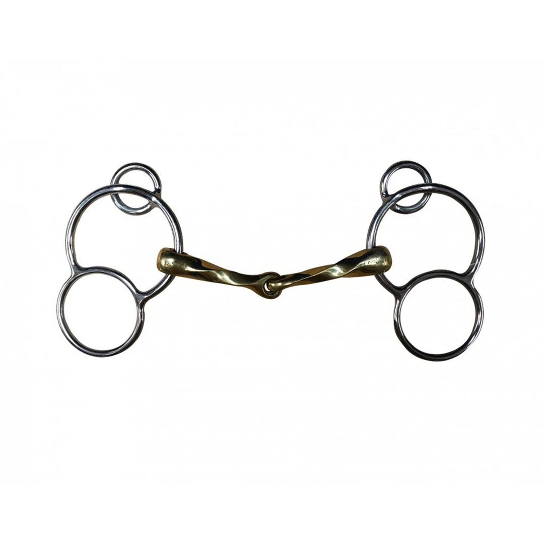 French Equestrian Jump' In Twisted German 3-Ring Bit 3 French Equestrian Jump' In Twisted German 3-Ring Bit