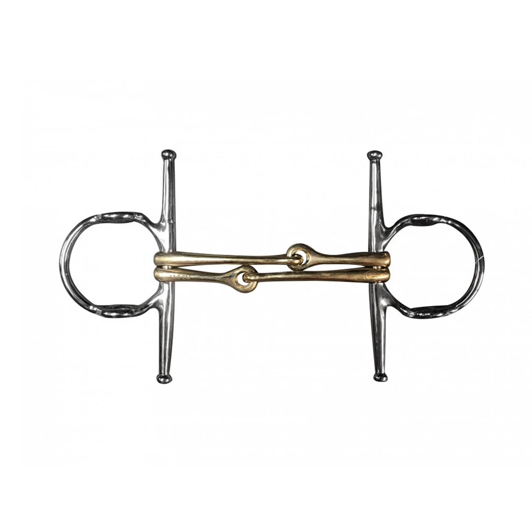 French Equestrian Horse Bits Jump'in Double Mouthpiece Full Cheek Gag Bit 3 French Equestrian Horse Bits Jump'in Double Mouthpiece Full Cheek Gag Bit