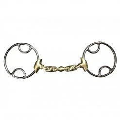 French Equestrian Jump' In Waterford Beval Bit Lrg Ring Horse Bits