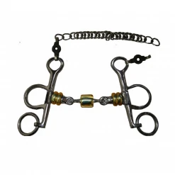 French Equestrian Jump'in Pelham Bit With Rollers