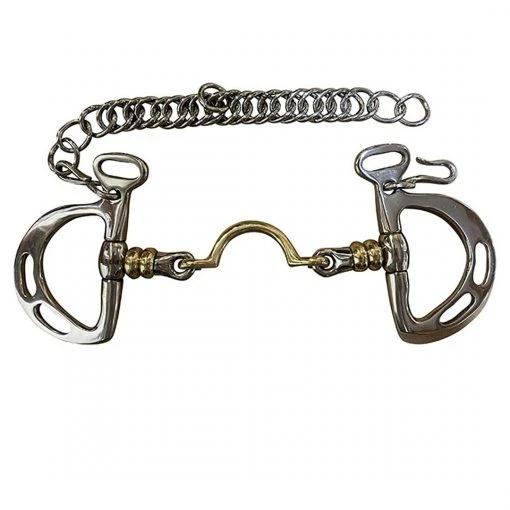 French Equestrian Horse Bits Jump'in High Port Roller Goya Aga Bit