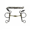 French Equestrian Jump' In Twisted Flat Link Pelham Gag Bit Horse Bits