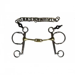 French Equestrian Jump' In Twisted Flat Link Pelham Gag Bit Horse Bits