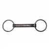 French Equestrian Horse Bits Jump' In Straight Leather Loose Ring Bit