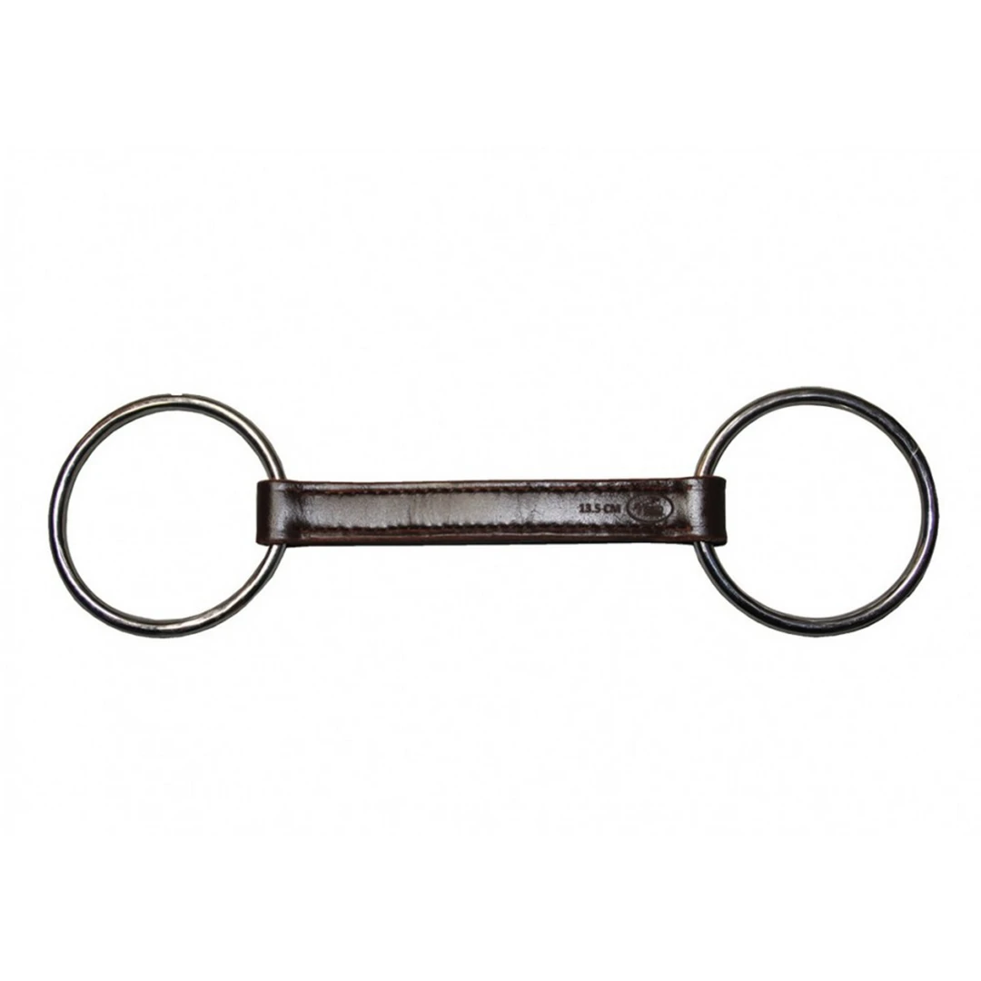 French Equestrian Horse Bits Jump' In Straight Leather Loose Ring Bit 3 French Equestrian Horse Bits Jump' In Straight Leather Loose Ring Bit