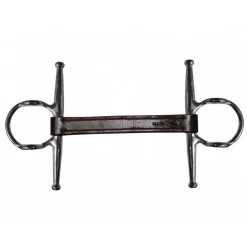 French Equestrian Horse Bits Jump'in Leather Full Cheek Gag Bit