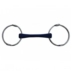 French Equestrian Horse Bits Jump'in Large Ring Flexible Rubber Gag Bit