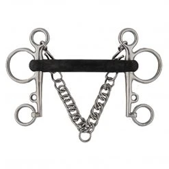 Jacks Mfg Stainless Steel Soft Rubber Pelham Bit Horse Bits