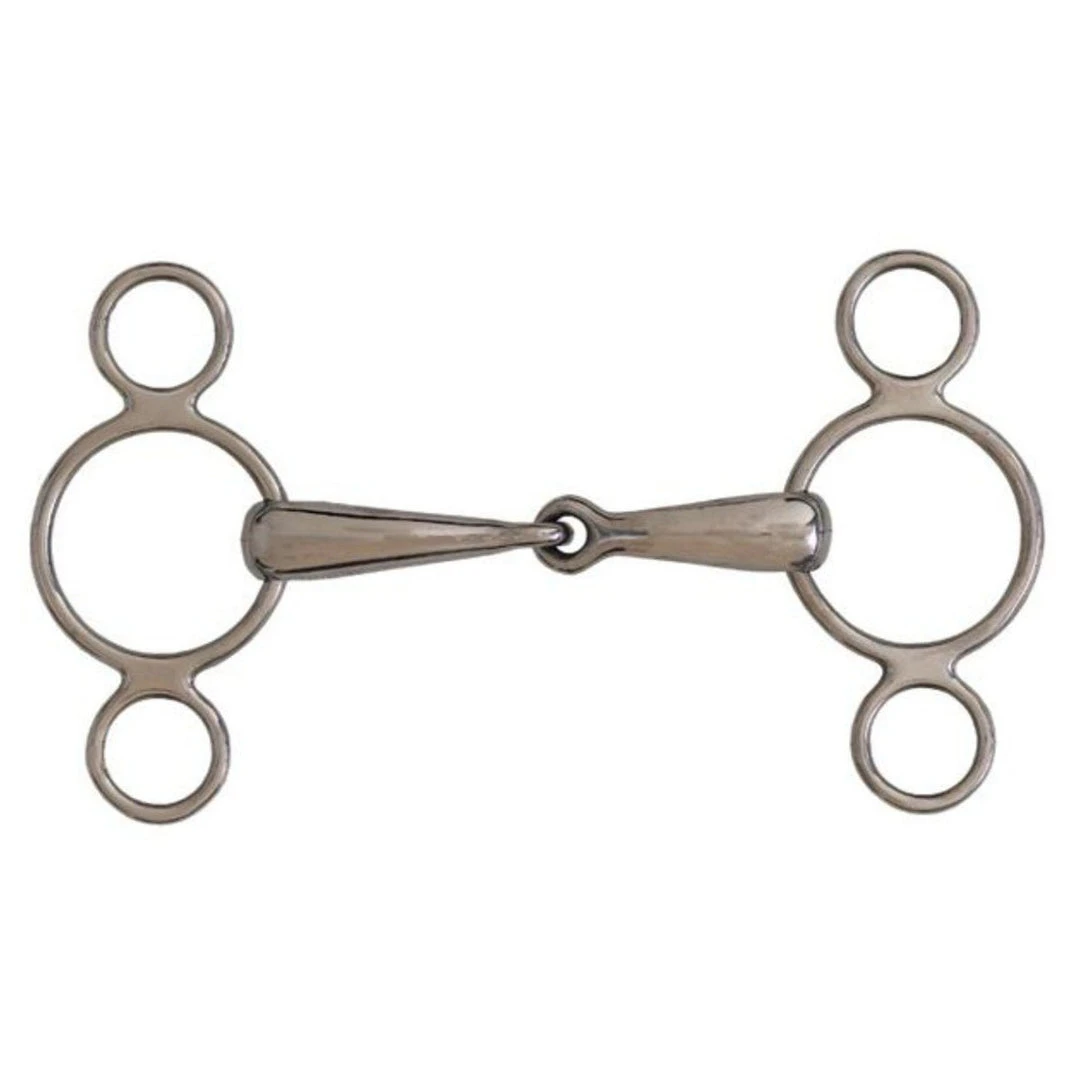 English Riding Supply Centaur Stainless Steel 2-Ring Elevator Gag Bit Horse Bits 3 English Riding Supply Centaur Stainless Steel 2-Ring Elevator Gag Bit Horse Bits