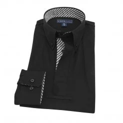 Essex Classics Pencil Stripe Men’s “Dusk” Black Jumper Performance Show Shirt Show Shirts
